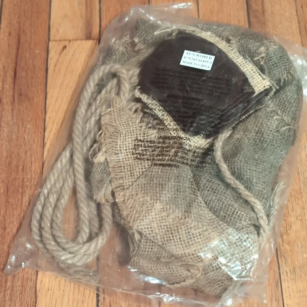 Fun World Scarecrow Ghostface Mask Brown Burlap Scream Horror 07071376 NEW